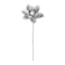 Silver & Gray Glittered Magnolia Flower Stems, 2ct.